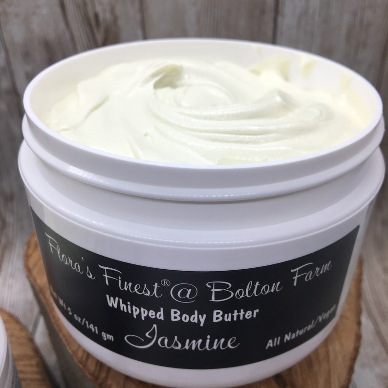 Jasmine Magnesium Whipped Body Butter, Whipped Moisturizer, All Natural Body Butter, Vegan Skin Care, Vegan Whipped Body Butter, Body Cream image 2