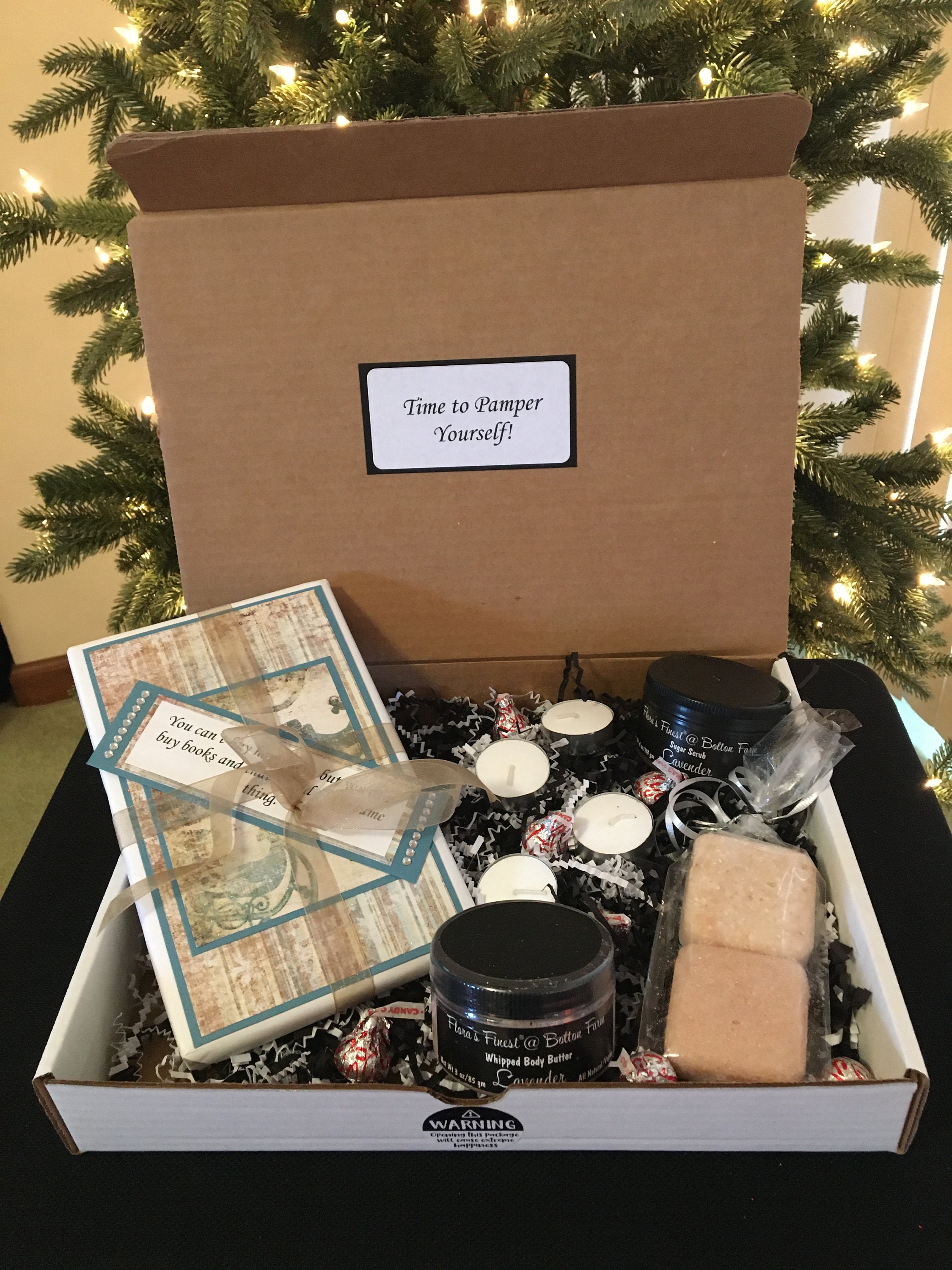 Blind Date with a Book Spa Gift Set for Her Christmas Theme Etsy
