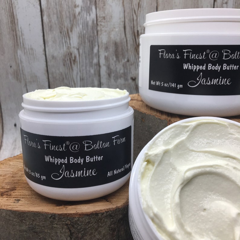 Jasmine Magnesium Whipped Body Butter, Whipped Moisturizer, All Natural Body Butter, Vegan Skin Care, Vegan Whipped Body Butter, Body Cream image 4