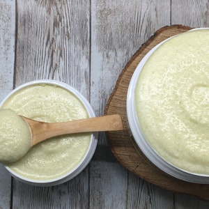 Lemongrass Whipped Sugar Scrub, Whipped Body Scrub, Whipped Body Polish, All Natural Sugar Scrub, Vegan Body Scrub, Vegan Sugar Scrub