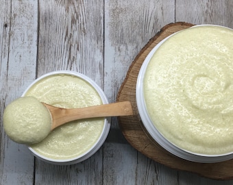 Uplifting Citrus Whipped Sugar Scrub, All Natural Vegan Body Polish