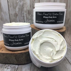 Jasmine Magnesium Whipped Body Butter, Whipped Moisturizer, All Natural Body Butter, Vegan Skin Care, Vegan Whipped Body Butter, Body Cream image 1