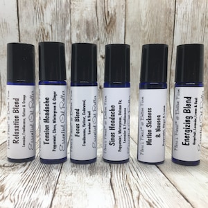 Botellas con roll-on de mezcla de aceites esenciales, mezclas de aromaterapia, elige tu aroma, totalmente natural