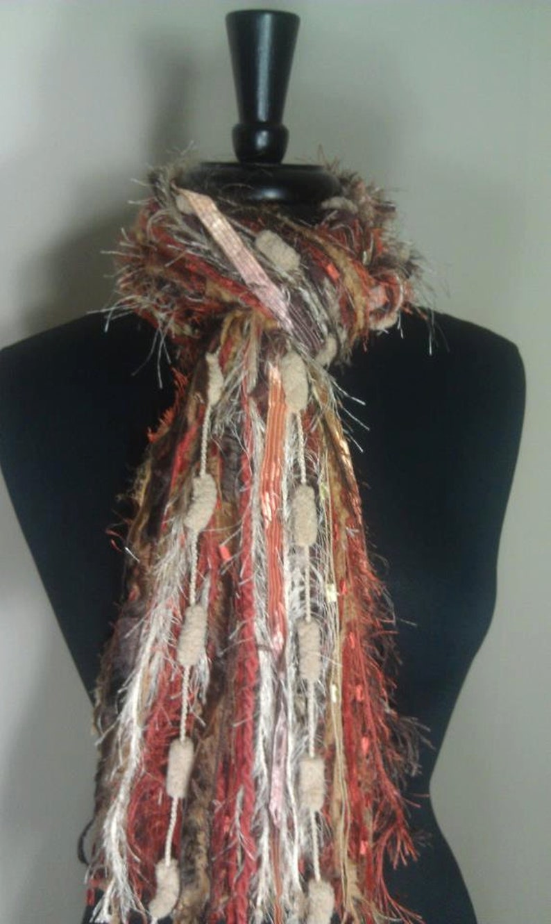 Funky Scarves Womens Scarf Copper Penny Shades of Rust Etsy