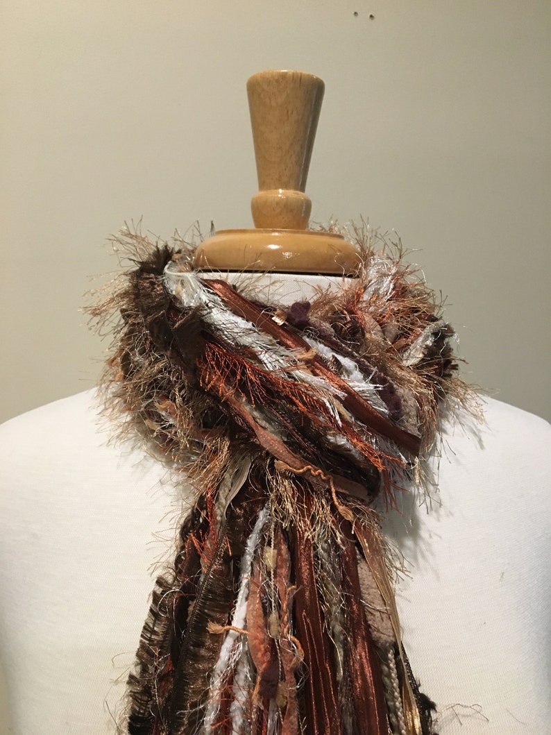 Funky Scarves Womens Scarf Copper Penny Shades of Rust Etsy