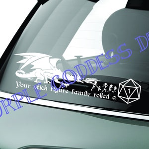 Your Stick Family Rolled a 1 Decal Sticker
