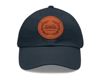 Dad Hat with Leather Patch (Round)