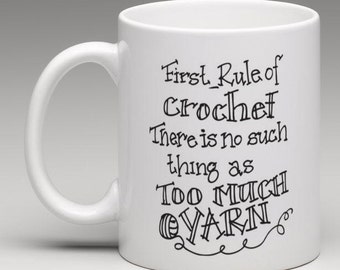 There is no such thing as too much yarn CROCHET Coffee Cup