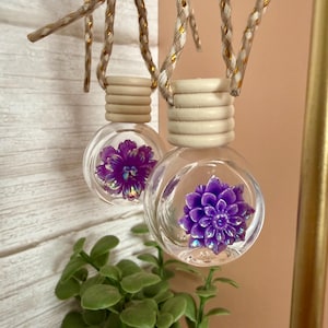 Blumen Auto Öl Diffuser | Glas hängende ätherisches Öl Flasche, Rückspiegel Charme