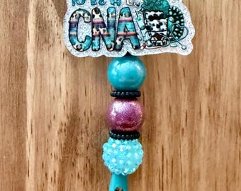 It Takes a Lot of Sparkle to Be a CNA Badge Reel – Teal Glitter CNA Gift, Nurse Aide ID Holder