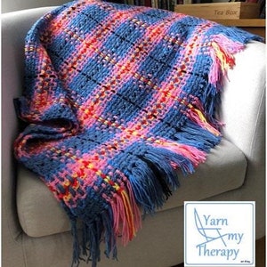 Official Tartan throw in crochet and weaving  pattern