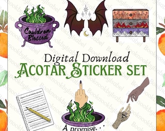 ACOTAR Sticker Set | Bookish Fantasy Stickers (Digital Download)