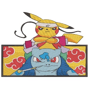 High quality Anime Embroidery Design, Anime Inspired Machine Embroidery pattern, Digital Anime Embroidery File, Instant Download, Cartoons