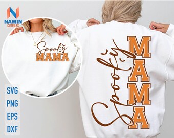 Spooky Mama SVG: Diseño de camiseta de Halloween para mamá (Descarga digital)