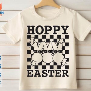 Hoppy Easter Svg, Easter Bunny Svg, Boys Easter Svg, Rabbit Svg, Kids Easter Svg, Peeps Svg, Cute Bunny Svg, Happy Easter Png, Easter Shirt