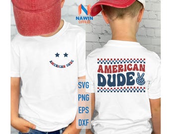 SVG del 4 de julio de American Dude: Diseño retro americano (descarga digital)