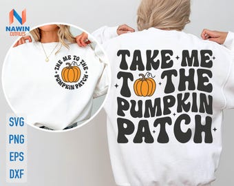 Retro Pumpkin Patch SVG: Groovy Halloween Design (Digital Download