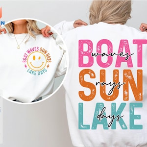 Boat Waves Sun Rays Lake Days Svg, Lake Life Svg, Summer Lake Svg, Lake Vacation Svg, Summer Lake Png, Lake Days Svg, Lake Shirt Svg