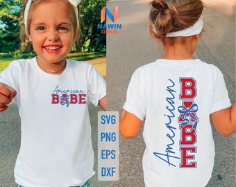 American Babe SVG: 4th of July Girl Shirt Design (Digital Download