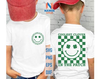 Camiseta SVG con trébol genial para el Día de San Patricio, diseño de la suerte para niños (descarga digital)