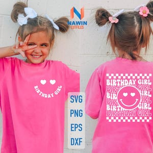 Födelsedagsflicka SVG: T-shirtdesign för småbarn (digital nedladdning)