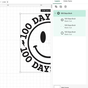 K&ouml;nnte beinhalten: Ein schwarz-wei&szlig;es Design eines Smiley-Gesichts mit dem Text "100 Days Bruh" um den &auml;u&szlig;eren Kreis herum. Das Design ist auf wei&szlig;em Hintergrund.