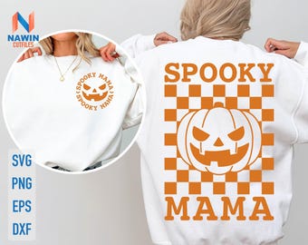 Spooky Mama SVG: Diseño de camiseta de Halloween para mamá (Descarga digital)