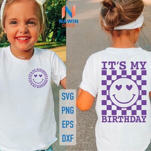 Birthday Girl SVG: Smiley Face Shirt Design (Digital Download)