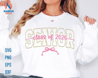 Senior 2026 SVG: Graduation Shirt Design, Mom Gift (Digital Download)