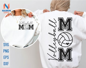 Mamá del Voleibol SVG PNG: Diseño de Camiseta para el Día del Partido (Descarga Digital)