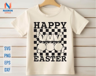 Happy Easter Bunny SVG, Kids Easter Shirt, Peeps Design (Digital Download)