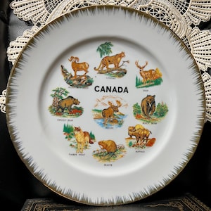 Canada Wild Animals Souvenir Plate