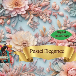 Patrón 3D Pastel Elegance Boho Floral / 300 DPI Alta resolución Bodas, Bebés, Impresión, Ropa, Papelería, Manualidades y más