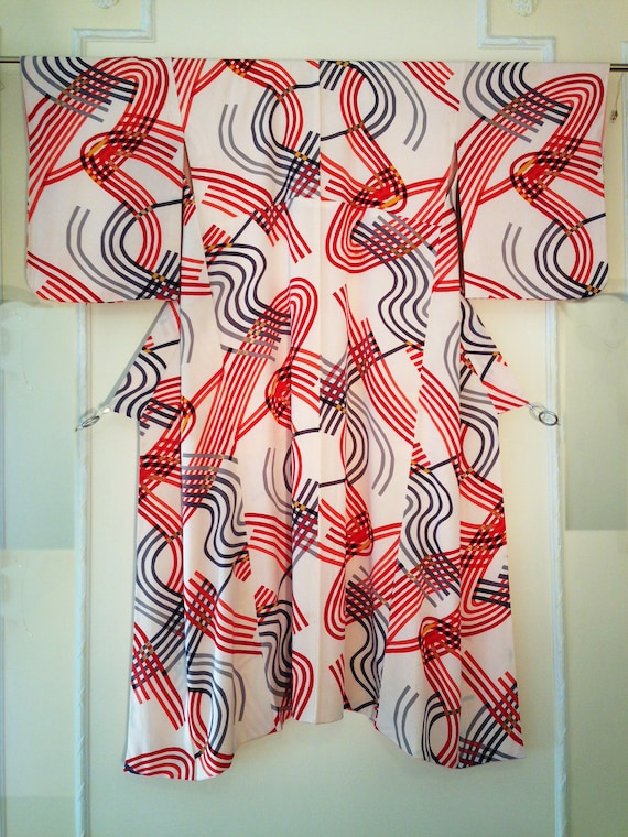 1960s Stripes, Vintage, Womans, Kimono, Boho, Chic