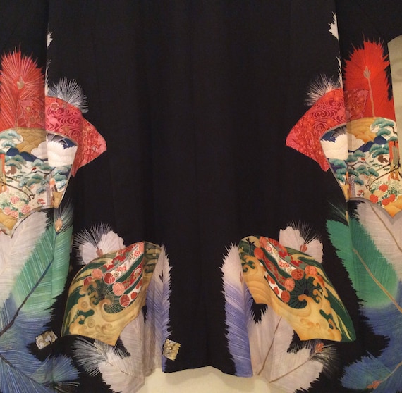 Elegant vintage womans kimono, boho chic