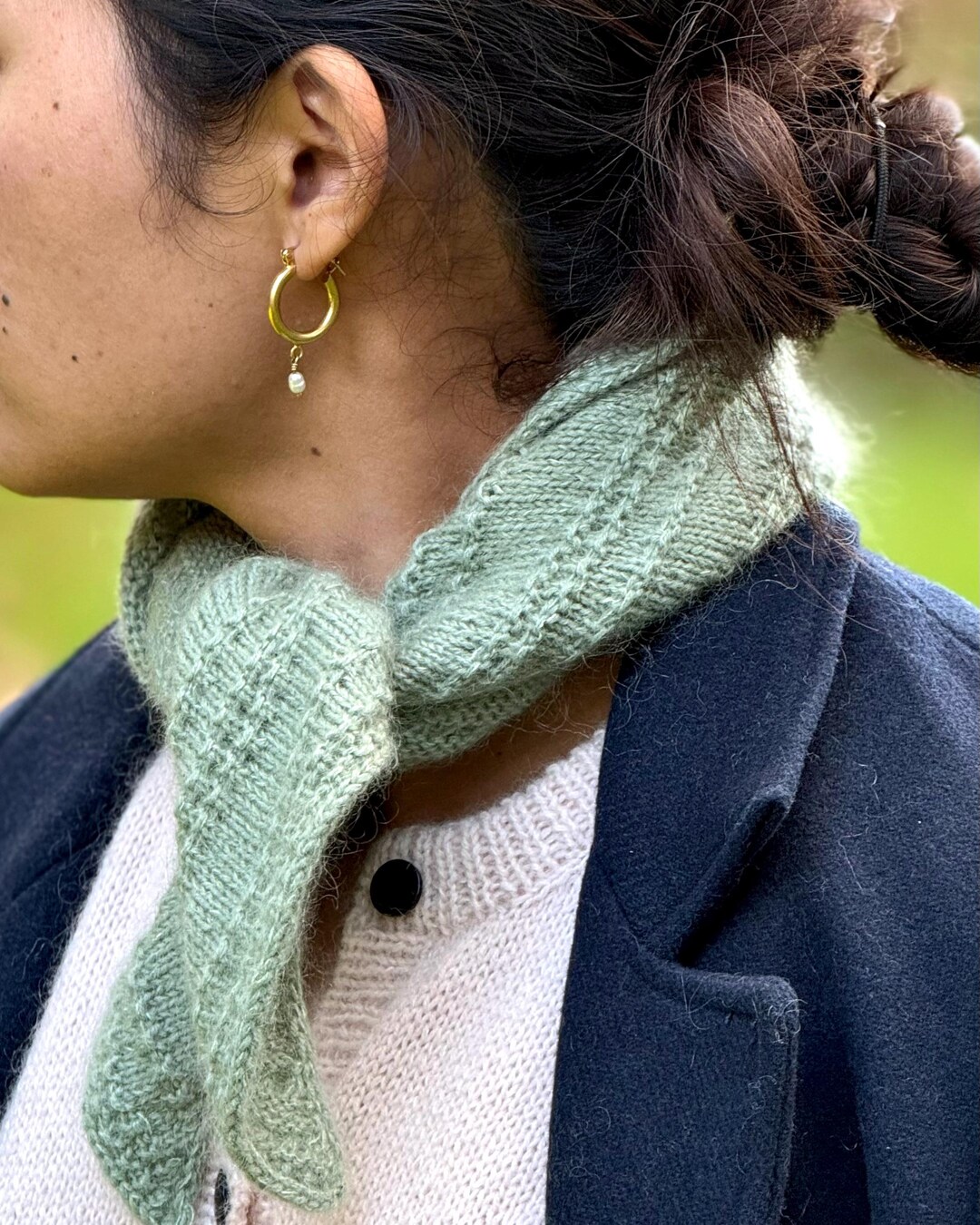 Swara Scarf Knitting Pattern, Beginner Triangle Shawl (PDF Pattern) - Etsy
