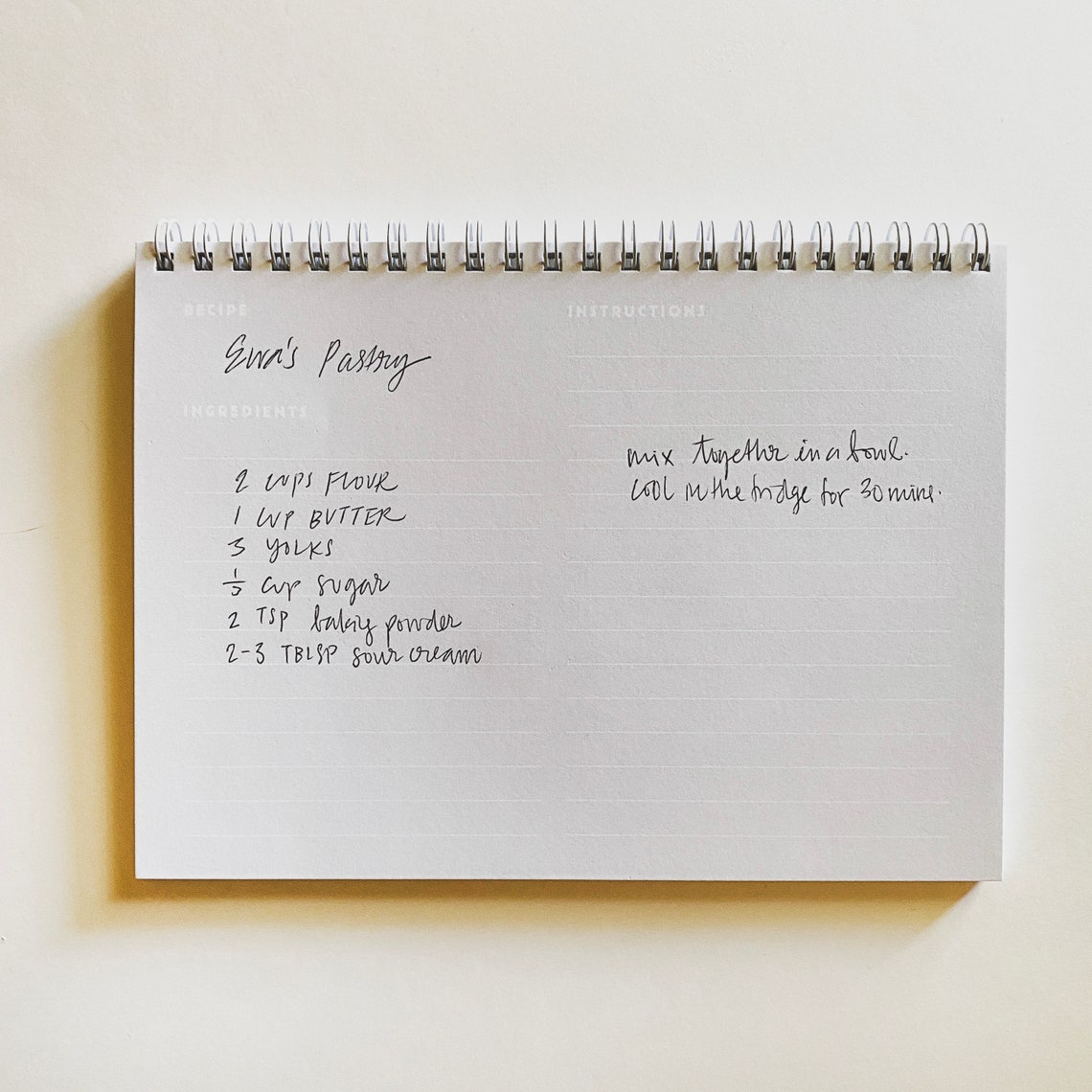 Recipe Notebook Modern Design Keepsake Recipe Book With - Etsy