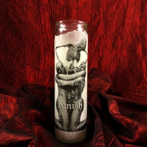 Intention Candle: BANISH. Altar, Shrine, Seven Day Candle Novena