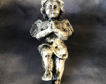 GOTHIC PRAYING CHERUB Art Angel Holiday Gift