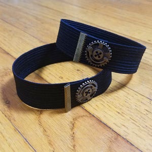 Gear Button Sleeve Garters (PAIR)