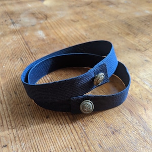 Slimline Sleeve Garters or Arm Bands (Solid Navy) PAIR