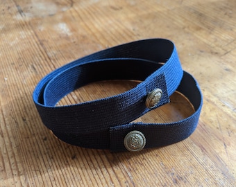 Slimline Sleeve Garters or Arm Bands (Solid Navy) PAIR