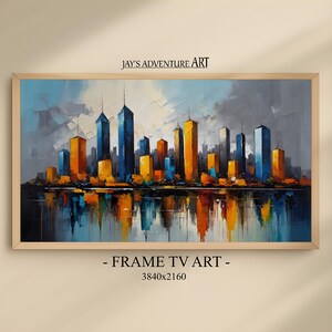 Samsung Frame TV Artwork, Cityscape Art, 4K Frame Tv Download, Frame TV Digital Art, Smart Tv Art, Abstract Art for Frame Tv, Samsung Tv Art