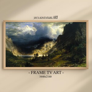 Samsung Frame TV Art, Classic Mountain Landscape Art for Frame Tv, Samsung Tv Art, Tv Art Seasonal, Samsung Frame Art, Farmhouse TV Art
