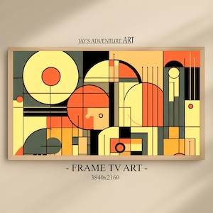 Samsung Frame TV Art, Bauhaus Abstract TV Art, Frame TV Modern Art, Frame Tv Abstract Art, Geometric Art For Frame Tv, 4K Samsung Frame Art