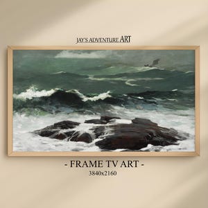 Samsung Frame TV Artwork, Coastal TV Art, Vintage Frame Tv Art, Frame Tv Seascape Digital Art, Samsung Frame Art TV, Frame Tv Coastal Art