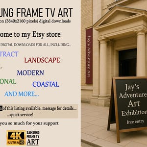 Samsung Frame TV Art - Animal Fantasy Scene - Dinosaur in Jurassic Autumnal Forest - Darker Tones - Digital Download Art image 3