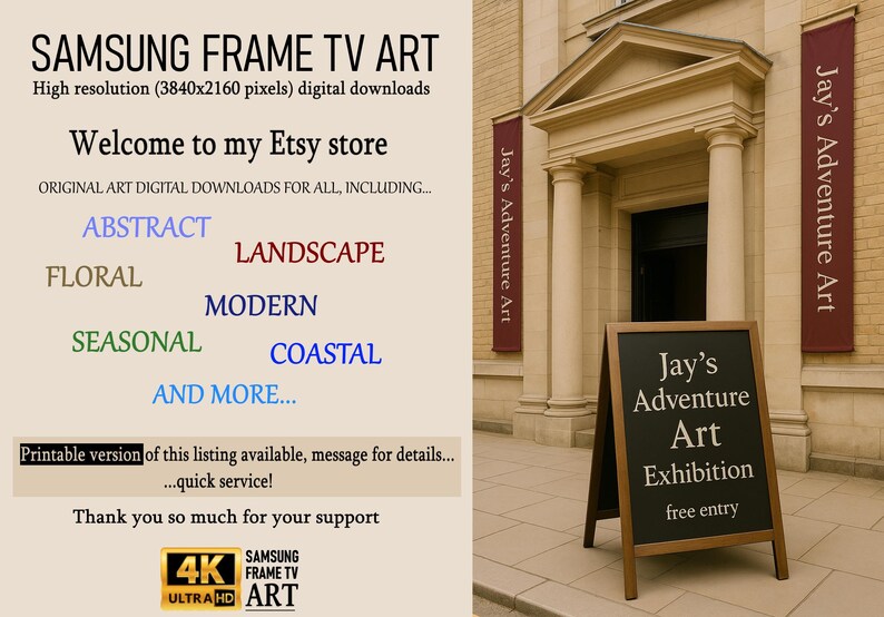 Samsung Frame TV Art - Animal Fantasy Scene - Dinosaur in Jurassic Autumnal Forest - Darker Tones - Digital Download Art image 3