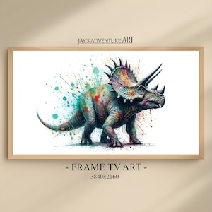 FRAME TV Artwork, Dinosaur Splatter Art, Digital Artwork, Frame TV Art, Frame Tv Download, Tv Art Lg, Digital Tv Art for Frame Tv