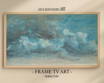 Arte de TV con marco Samsung - Arte de TV clásico vintage con paisaje de nubes - Arte de TV con marco abstracto - Arte de TV con marco Samsung 4K - Arte de TV con marco de febrero - Arte de TV LG